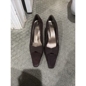 Stuart Weitzman Dark Brown Suede Heels